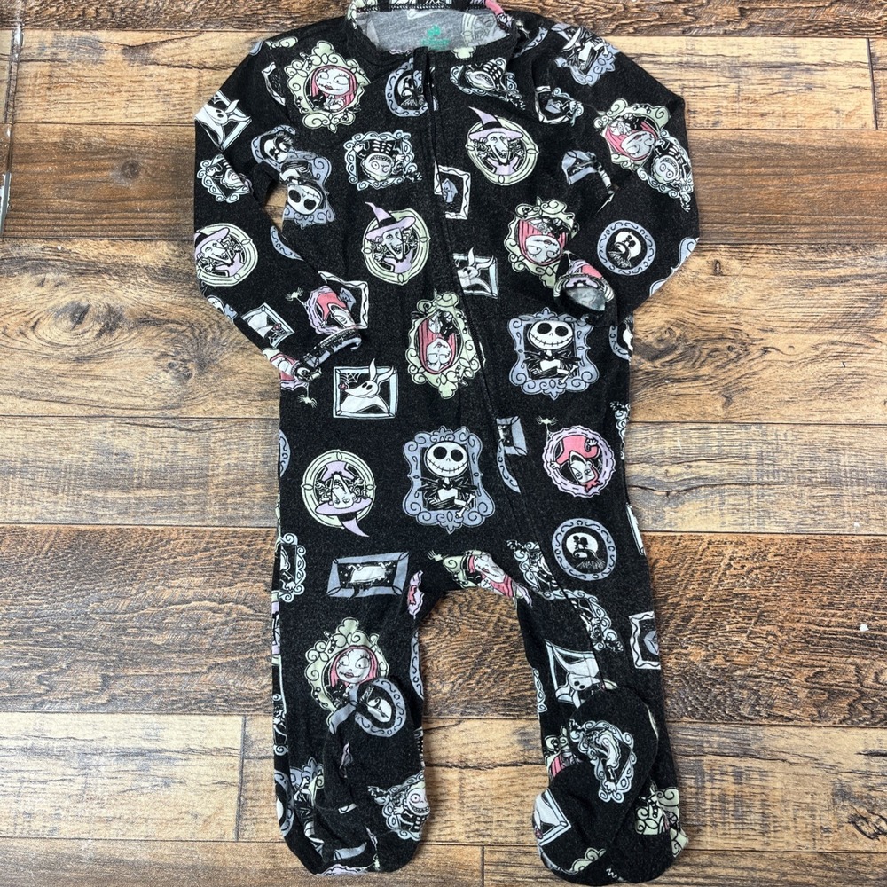 Disney Baby‎ Bamboo Footed Sleeper Unisex 6/9m Nightmare Before Christmas